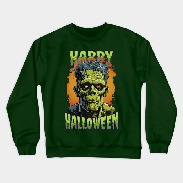 The Monster Happy Halloween Crewneck Sweatshirt by Atomic Blizzard